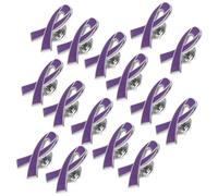 GATHINESS Broches Ruban Pourpre en Fer, Épingle Décorative Légère et Facile à Porter Lot de 20 pour Femmes Sensibilisées Cause la Violence