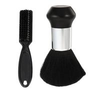 GATHINESS Brosse à cheveux et plumeau de cou en nylon, 2pcs, poils doux, taille moyenne, outil facile à utiliser pour barbiers en salon de coiffure