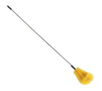 GATHINESS Brosse de Nettoyage de Fontaine Extérieure à Long Manche, Jaune | Acier Inoxydable et Plastique, Poils Serrés Flexibles, Nettoyage Humide Sec, pour Terrasses et Pierres