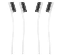 GATHINESS Brosses Métalliques en Acier à 3 Rangées Longue Durée et Performance Constante Lot de 4 Mini Brosse à Dent pour Nettoyage Industriel