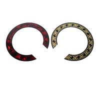 GATHINESS Cache-rosace Autocollant pour Guitare Acoustique 2pcs en Pvc Rond Motif Rose 3d Design Unique Compatible pour Accessoires DIY et Performances