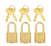 GATHINESS Cadenas pour Coffre Trésor de Pirate en Plastique, Design Rétro, Facile à Installer, Lot de 3 Set de Set, Accessoire Sécurisé pour Décoration et Jeux D'garçon et Filles