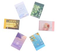 GATHINESS Cahiers de Papier Décoratif Vintage 50 Feuilles par Cahier Lot de 6 pour Scrapbooking et Artisanat en Papier pour Carnet Vintage de Brouillon