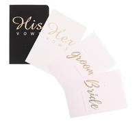 GATHINESS Carnet de Vœux de Mariage Blanc pour Lui Papier avec Lettrage Doré, Design Minimaliste, Guide Pratique et Modèles de Discours pour Nuptiale et Fiançailles