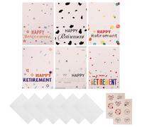 GATHINESS Carte de Vœux Joyeuse Retraite en Carton Délicat Décorations Festives pour Occasions de Retraite et Fêtes