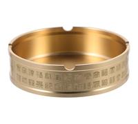 GATHINESS Cendrier en Laiton Massif Rond 1 Pièce, Cendrier Domestique Rétro Décoratif pour Salon et Bureau, Porte-Cendres Métallique Vintage, Ornement de Table Pratique et Élégant