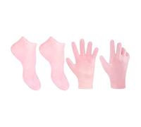 GATHINESS Chaussettes Hydratantes et Exfoliantes 1 Set Faciles à Utiliser et Résistantes, pour Soigner Talons Secs et Crevasses Rose pour Pieds et Mains en Sebs