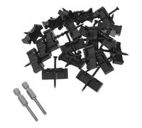 GATHINESS Clip de Fixation Caché pour Pont, Clips de Fixation pour Lames de Terrasse en Composite, Acier Inoxydable Abs, Vis Inox et Forets, pour Jardins et Balcons Ouverts