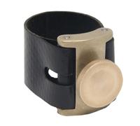 GATHINESS Clip pour Ligature de Saxophone Alto en Métal Robuste Support Bois Intégré, Accessoire pour Saxophoniste, Fixation Rapide 2.8X2.7X2.6Cm