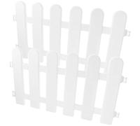 GATHINESS Clôture en Plastique Blanc, Clôture Décorative Démontable, Ajustable et Réutilisable, Imperméable, pour Cour, Villa, École et Restaurant