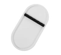 GATHINESS Coffret Nail Art Blanc en Plâtre et Plastique avec Support Ovale Élégant pour Organiser Accessoires de Manucure à Domicile Salon