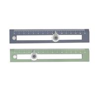 GATHINESS Compas Droit et Règle en Plastique 2pcs pour Élèves et Ingénieurs, Outil de Dessin Précis pour École et Cartographie, Multifonction pour Tracer Arcs et Lignes