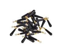 GATHINESS Connecteurs de Dérive de Pêche Rotatifs en Métal et Caoutchouc Noir, Léger et Réglable pour Fixer la Profondeur du Flotteur, Pack de 100 Pièces pour Longue Canne et Étang