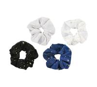 GATHINESS Cordons Décoratifs pour Cheveux en Tissu Étoile Dorée, Élastiques Élégants et Résistants pour Queue de Cheval, Pack de 4 Pièces pour Filles et Femmes en Occasions Spéciales
