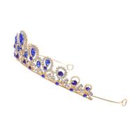 GATHINESS Couronne Baroque Bleue Bandeau Polyvalent en Alliage et Cristaux, Accessoire Cheveux Léger et Élégant pour Mariage et Bal pour Femmes et Demoiselles D'honneur