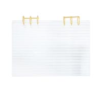 GATHINESS Couverture de Classeur A5 avec Structure 6 Anneaux Détachable en Acrylique Transparent Protège Cahier Étanche Design Moderne Minimaliste pour Bureau et École