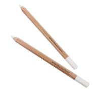 GATHINESS Crayons à Dessin Blancs 2 Pièces en Bois pour Croquis Fusain, Pointe Fine, pour Artistes Adultes sur Papier Foncé ou Teinté