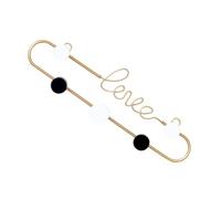 GATHINESS Crochet Mural Lettre D'amour en Métal Doré, Porte-manteau Robuste pour Porte Arrière de Chambre, Étagère Murale Élégante pour Rangement et Décoration Intérieure