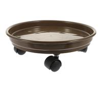 GATHINESS Déplace-Pot de Jardin Rond avec Roues, Plateau PP Café | Déplacement Facile, Économie D'effort, Usage Intérieur Extérieur, Protège le Sol, pour Pots Lourds