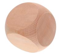 GATHINESS Dés en Bois Vierges 80 Mm pour Jeux de Société et Graffiti Soi-même, Cube Beige Coins Arrondis, Liberté Créative et Usage Polyvalent pour Jeux et Scénarios de Rôle