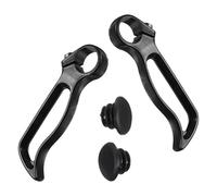 GATHINESS Embouts de Guidon en Alliage D'aluminium Noir pour Vélo de Montagne et Petites Roues, Design Ergonomique Léger Réduisant la Fatigue Kit Complet D'accessoires