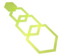 GATHINESS Ensemble de 4 Gabarits de Couture Hexagone en Acrylique Jaune, Facile à Utiliser et Résistant, pour Artisanat de Courtepointe et DIY Broderie