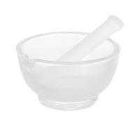 GATHINESS Ensemble Mortier et Pilon en Verre 75 Mm, Bol à Écraser Multifonctionnel Tige de Broyage, Mini Appareil Chimique Portable pour Laboratoire Cuisine, Ustensile de Médecine et Épices