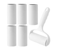 GATHINESS Épilateur pour Vêtements Blanc en PP Rouleau Adhésif pour Poils d'animaux, Effet et Utilisation Facile à Domicile Voyage, 1 Set Papier de Remplacement