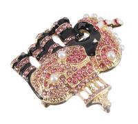 GATHINESS Épingle de Revers Éléphant en Alliage et Cristaux, Accessoire Bijoux Polyvalent et Délicat pour Chaussures et Paquet, pour Fêtes et Cérémonies