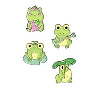 GATHINESS Épingles Grenouille Accessoires Mignons et Originaux Lot de 4 en Alliage Multi-usages, Décoration Adorable pour Vêtements ou Chapeaux pour Femme