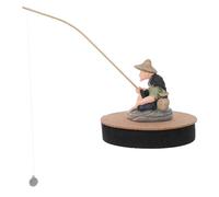 GATHINESS Figurine de Pêcheur Flottante Décorative pour Aquarium Ornement Artisanal Représentant Un Vieux Pêcheur pour Décoration Aquatique Unique