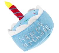 GATHINESS Gâteau d'anniversaire en Peluche pour Chien Design Couineur, Forme Gâteau d'anniversaire, Peluche Douce Remplie, Présent pour Chiot Lors de Fête d'anniversaire