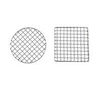 GATHINESS Grille de Barbecue Ronde en Acier Inoxydable 2pcs, Résistante la Déformation, Cuisson Uniforme, pour Barbecue et Fête en Extérieur