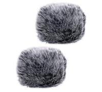 GATHINESS Housse de Microphone en Peluche 2 Pièces, Pare-vent et Anti-projection, Forte Adaptabilité pour Accessoires Studio D'enregistrement