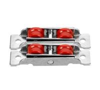 GATHINESS Kit 2 roulettes nylon silencieuses avec roulement intégré et structure inox pour portes coulissantes de placard et fenêtres