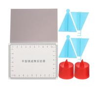 GATHINESS Kit D'expérience de Miroir Plan en Plastique Blanc pour Physique Optique Démontre L'imagerie par Réflexion Aide à L'apprentissage des Sciences Physiques pour Élèves et Enseignants