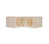 GATHINESS Labyrinthe en Bois pour Hamster Cage Maison de Hamster Multifonctionnelle, de Cache et Nid de Morsure, Espace Privé pour Chinchilla et Petit Animal de Compagnie