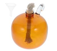 GATHINESS Lampe à Huile en Verre Borosilicaté Ronde Rechargeable Facile à Utiliser pour Usage Intérieur et Coupures de Courant Décoration Élégante