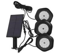 GATHINESS Lampe de Piscine Étanche Solaire RGB 18led Panneau Solaire 2000mah Abs, Projecteur Multifonction pour Jardin, Bassin et Allées Extérieures