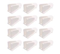 GATHINESS Lot de 12 Verrous de Sécurité Garçon et Filles en Plastique Blanc pour Portes de Réfrigérateur et Tiroirs, sans Perçage, Facile à Ouvrir pour Adultes, Usage Polyvalent