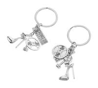 GATHINESS Lot de 2 Porte-Clés Fitness Musculation en Métal Petit Porte-Clés Élégant à Talons Hauts Rose Décoration Clé Sportive pour Présent Femme Sport et Loisirs