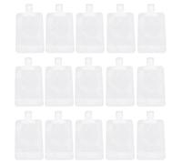 GATHINESS Lot de 20 Sachets Souples Blancs 100ml pour Lotion Démaquillante, Multi-fonctionnels et Légers, Pochettes Rechargeables pour Voyage