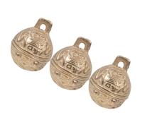 GATHINESS Lot de 3 Clochettes Portables en Cuivre 34 Mm pour Colliers de Petits Chiens, Pendentifs Décoratifs Tête de Tigre, Accessoires Feng Shui pour Collier Animaux de Compagnie