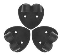GATHINESS Lot de 3 Pinces Porte-micro Adhésives en Plastique Abs Noir, Support Pratique et Facile à Installer pour Microphone Professionnel sur Scène