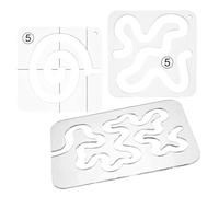GATHINESS Lot de 3 Règles Patchwork en Acrylique Bord Lisse et Prise pour Création de Quilts et Projets de Couture