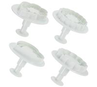 GATHINESS Lot de 4 Emporte-pièces à Biscuits en Plastique Abs, Moules à Biscuits Légers pour Décoration de Gâteau, Formes Cœur, Fleur et Feuille D'éventail, pour Pâtisserie DIY et Fêtes