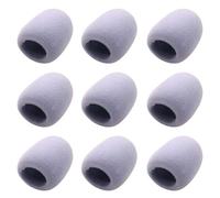 GATHINESS Lot de 9 Housses de Protection Anti-Bruit pour Microphone en EVA Gris Compatibles Plupart des Micros Standards Filtre Anti-Vent pour Ktv Karaoké et Performances sur Scène