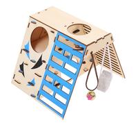 GATHINESS Maison à Hamster par Sa Couleur Vive Multifonctionnelle en Bois et Jouet d'escalade et Fitness Encourage l'exercice Sain Attire Le Hamster pour Petits Animaux