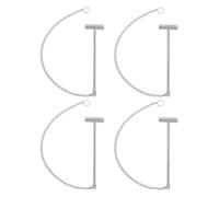 GATHINESS Marteau Extincteur 4pcs en Fer Argenté, Outil de Sécurité Ergonomique pour Briser Vitre, pour Borne Incendie et Boîte Extincteur en Situation D'urgence