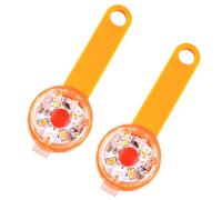 GATHINESS Médaillons Lumineux pour Collier de Chien Rechargeables USB Flash Lent en Plastique Orange pour Promenades Nocturnes 2 Pièces pour Animaux